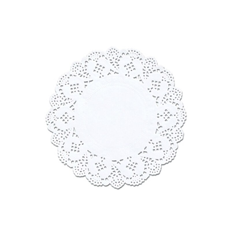 Japanese Sushi Bamboo Basket with Handle Dessert Fried Food Serving Tray Snack Fruit Dish Plate Round Paper Doilies Ta: Small paper pad