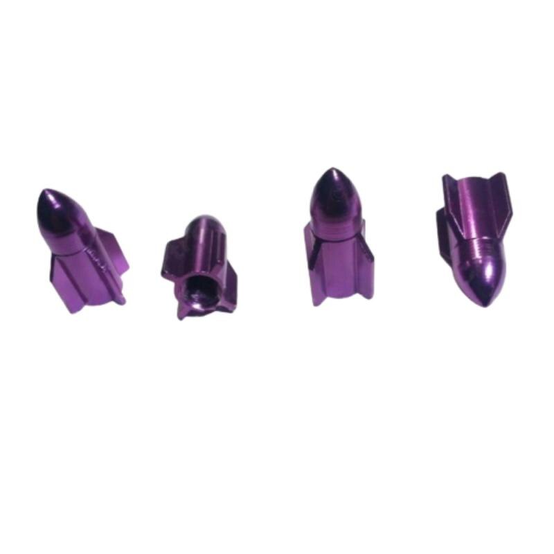 Aluminium Legering Raket Vorm Road Fiets Motor Fiets Auto Band Velgen Stem Air Valve Cap Valve Stofkap