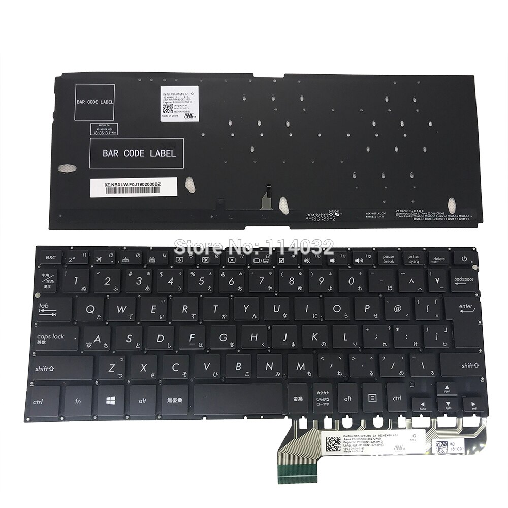 Teclado de retroiluminación UX430, teclados de repuesto para ASUS zenbook UX 430UQ checo CS JP negro japonés 0KNB0 2627CS00 2627JP00 real: UX430UQ JP