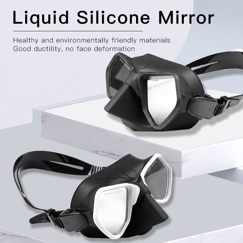 2022 Mode Gratis Duikbril Professionele Lage Volume Snorkelen Bril Volledige Gezicht Adult Scuba Masktempered Glas