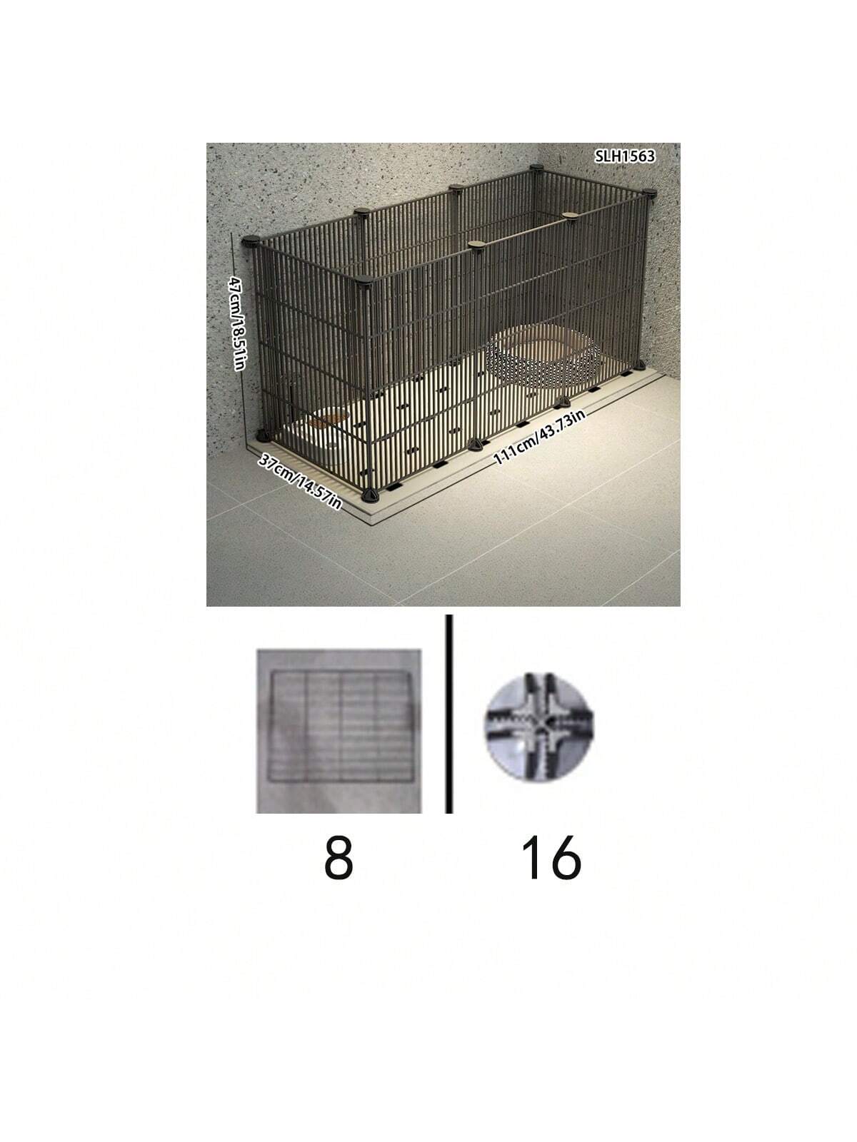 Pet enclosure Indoor home free assembly Teddy fence tight mesh small puppy escape proof dog cage: WHITE