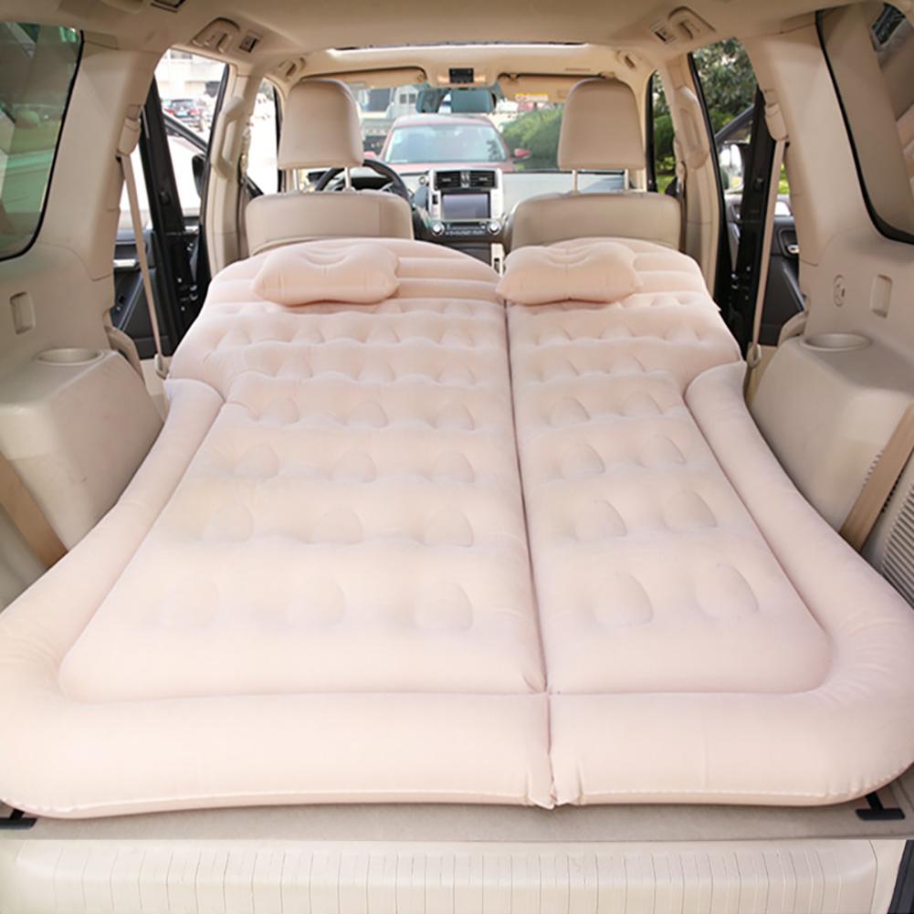 Auto Opblaasbare Matras Zachte Comfortabele Reizen Matras Camping Bed Slapen Pad Bed Auto Accessoires: Beige