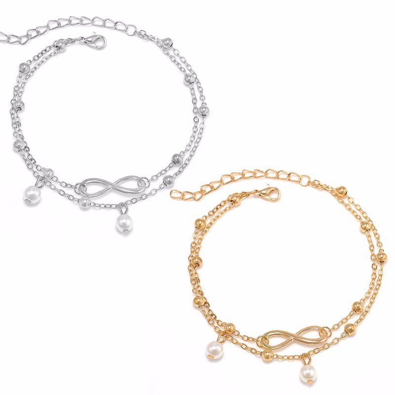 Europa und die Vereinigten Staaten arbeiten perle zeichen fußkettchen schmuck hand perlen armband CBD120