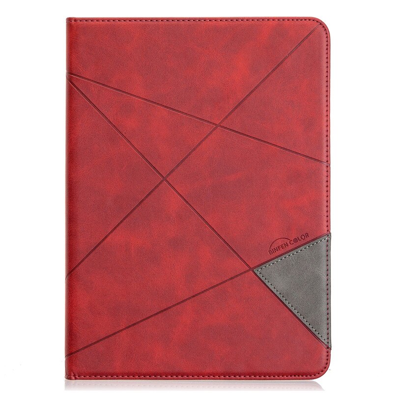 Coque intelligente en cuir pour Apple iPad, protection pour ipad 5, 6e génération, pour modèles 9.7, , A1822, A1823, A1893, Air Air2: red