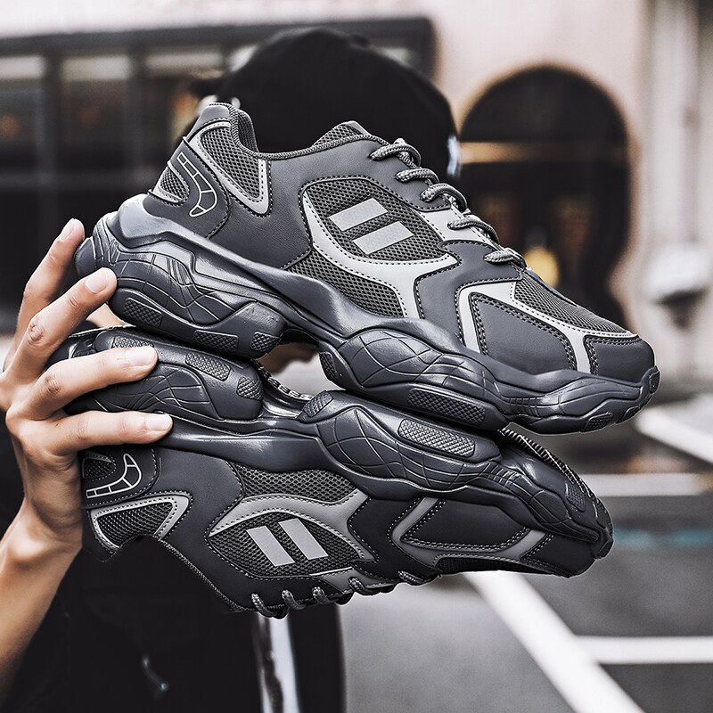 Explosion Men Sneakers Flats Platform Lace-Up Casual Breathable Male Trainers Outdoor Jogging Shoes Zapatillas Hombre