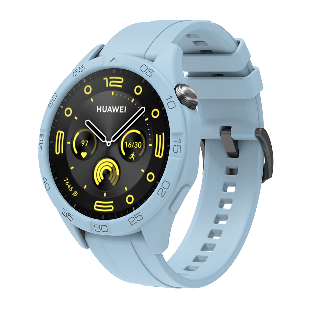 Silikonerem til huawei watch  gt4 gt5 46mm udskiftningsurrem + beskyttende etui