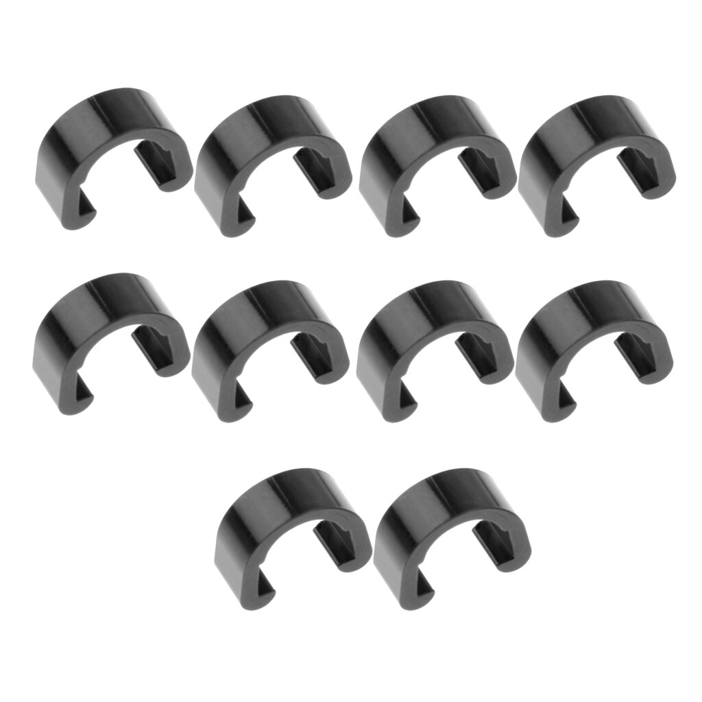10Pcs Aluminium Bike Bicycle Brake Cable C Clip Buckle Housing Hose Guide C-