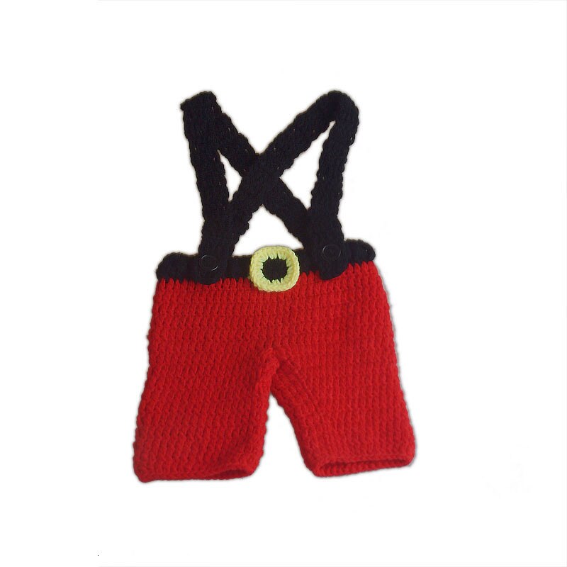 Baby Fotografie Props Kerstman Hoed broek Set Gebreide Baby Winter Hoed Jaar Beanie Baby Baby Shower Pasgeboren props