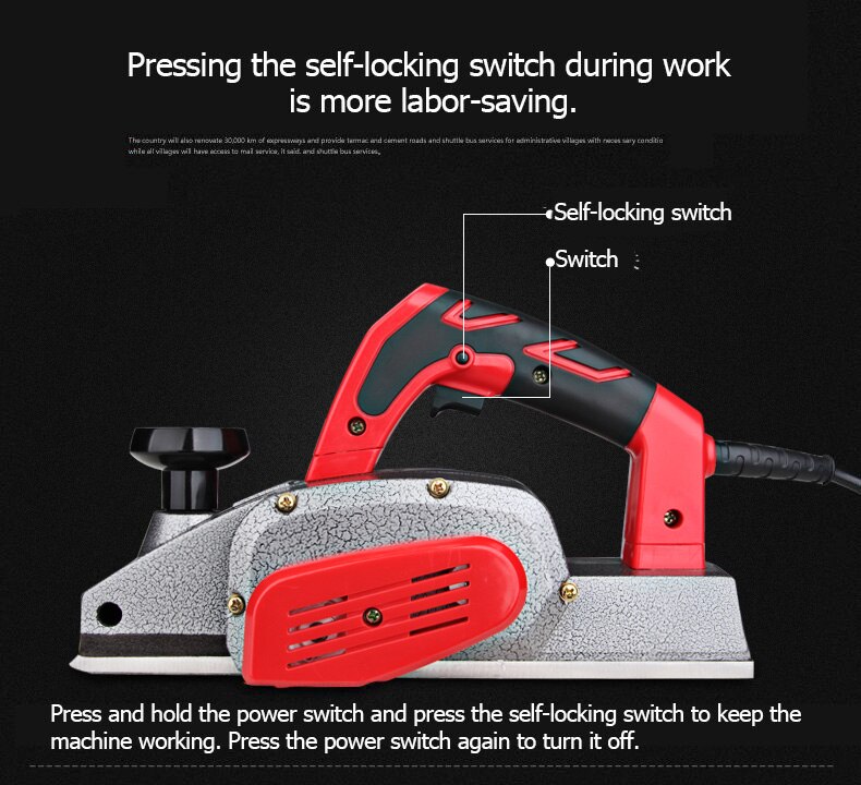 Woodworking Portable Planer High-grade Electric Planer Multifunctional Woodworking Planer Electric Woodworking Tools