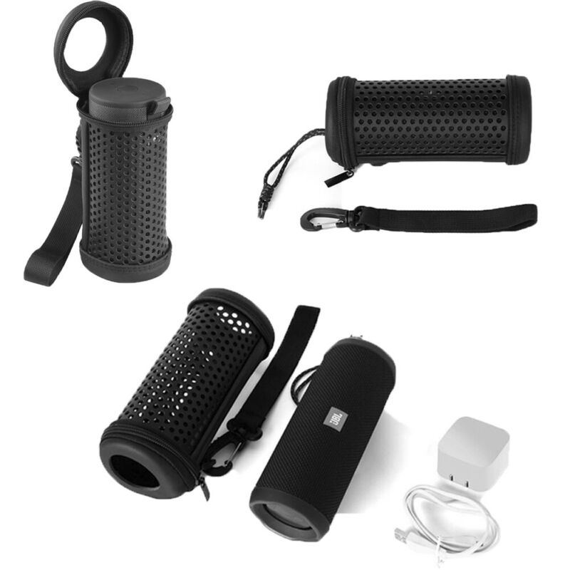 EVA + PU Leather Carry Rits Mouw Draagbare Beschermhoes Box Case voor JBL Flip 4 Flip4 Bluetooth Speaker
