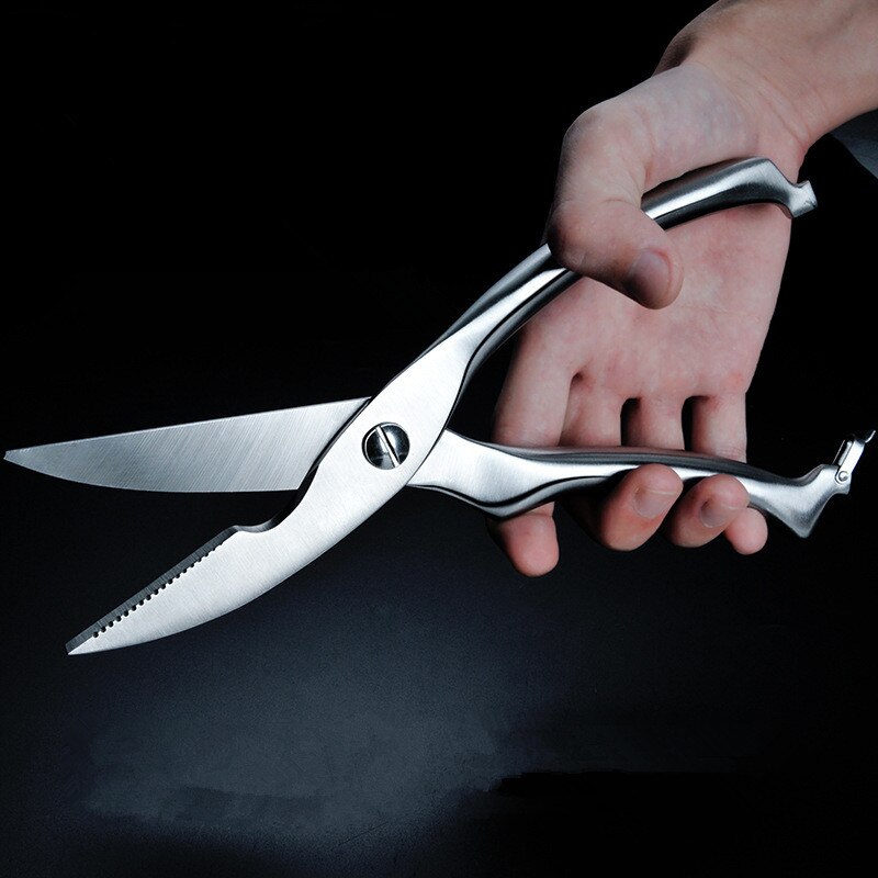 Stainless Steel Poultry Kitchen Chicken Bone Scissor With Safe Lock Cutter Cook Tool Shear Cut Duck Fish Meat Kitchen Gadgets