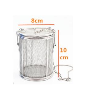 Stor 25*25cm 304 rostfri kryddpåse såssoppa smak kryddlåda te köttkorg gryta slaggseparering durkslag: W8 x h10 cm