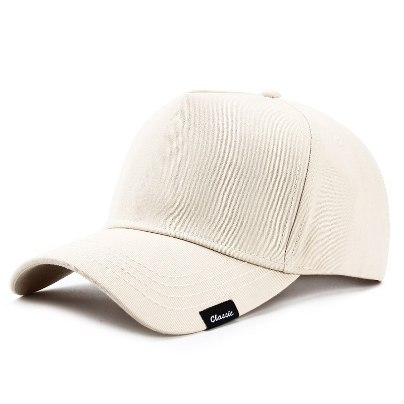 Man Hard Top Large Sport Cap Male Oversize Cotton Sun Hat Adult Plus Size Polyester Dry Quickly Baseball Caps 56-60cm 60-65cm: Cotton Beige / 60-65cm