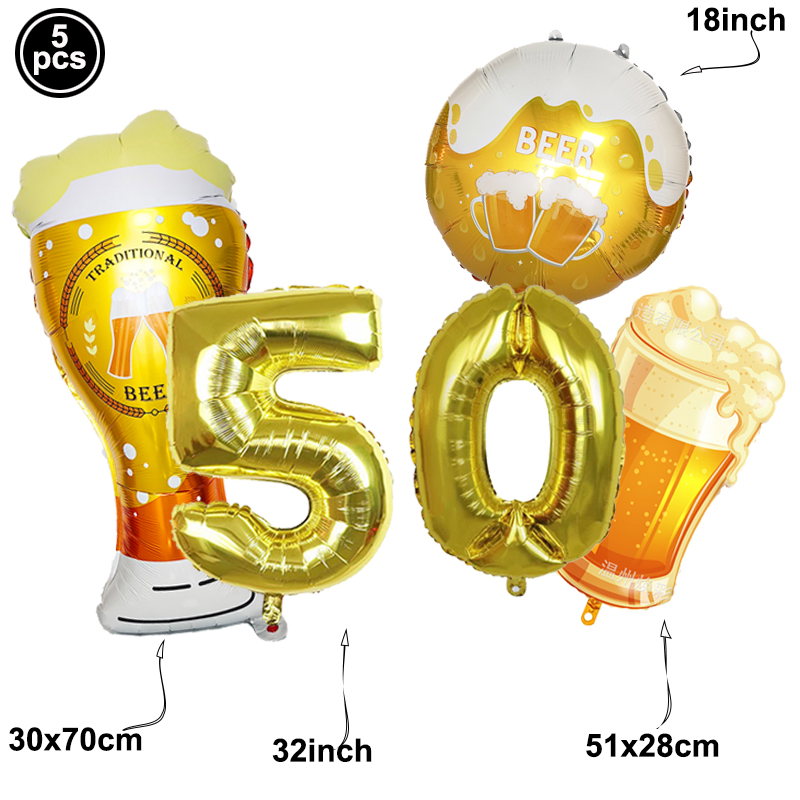 Pancarta de feliz cumpleaños, taza de cerveza, botella de whisky, globo de aluminio para hombres y mujeres, suministros de decoración para de cumpleaños de whisky 30 40 y 50: violet