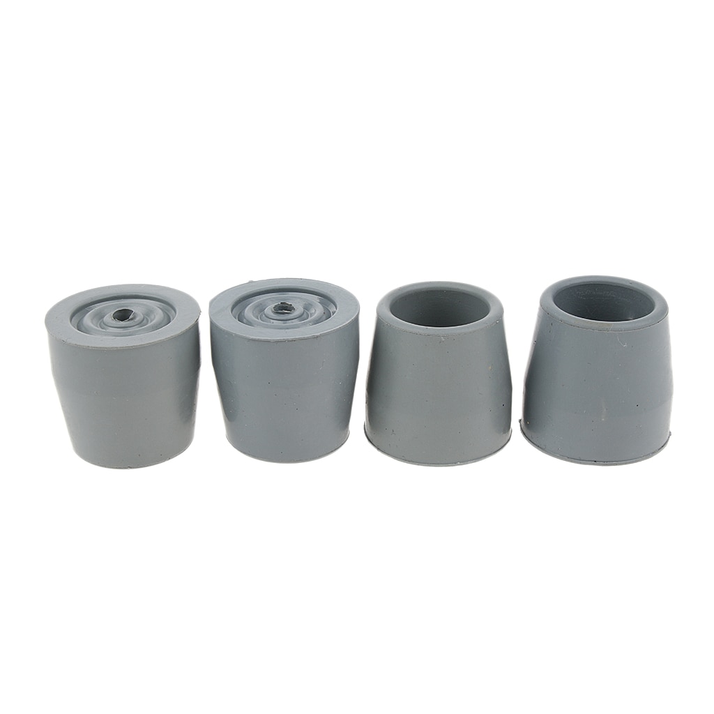 4Pcs Anti-slip Walking Stick Ferrules Cane Crutch Rubber Pad Heavy Duty End Bottoms Protector for Disabled Elder