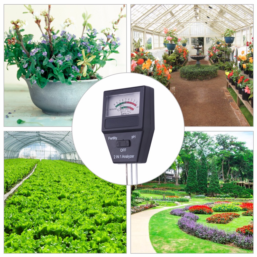 2 in 1 Soil Moisture Sensor Meter Plant Fertile PH Tester with 3 Probes Ideal Instrument For Gardening Indoor Outdoor Tool