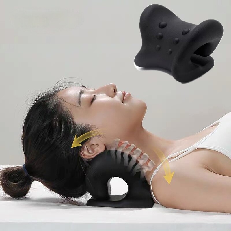 Almohada de masaje para cuello, cama ortopédica de tracción Cervical, Camilla portátil Reclinable, Shiatsu, relajación milagrosa para el dolor de hombros