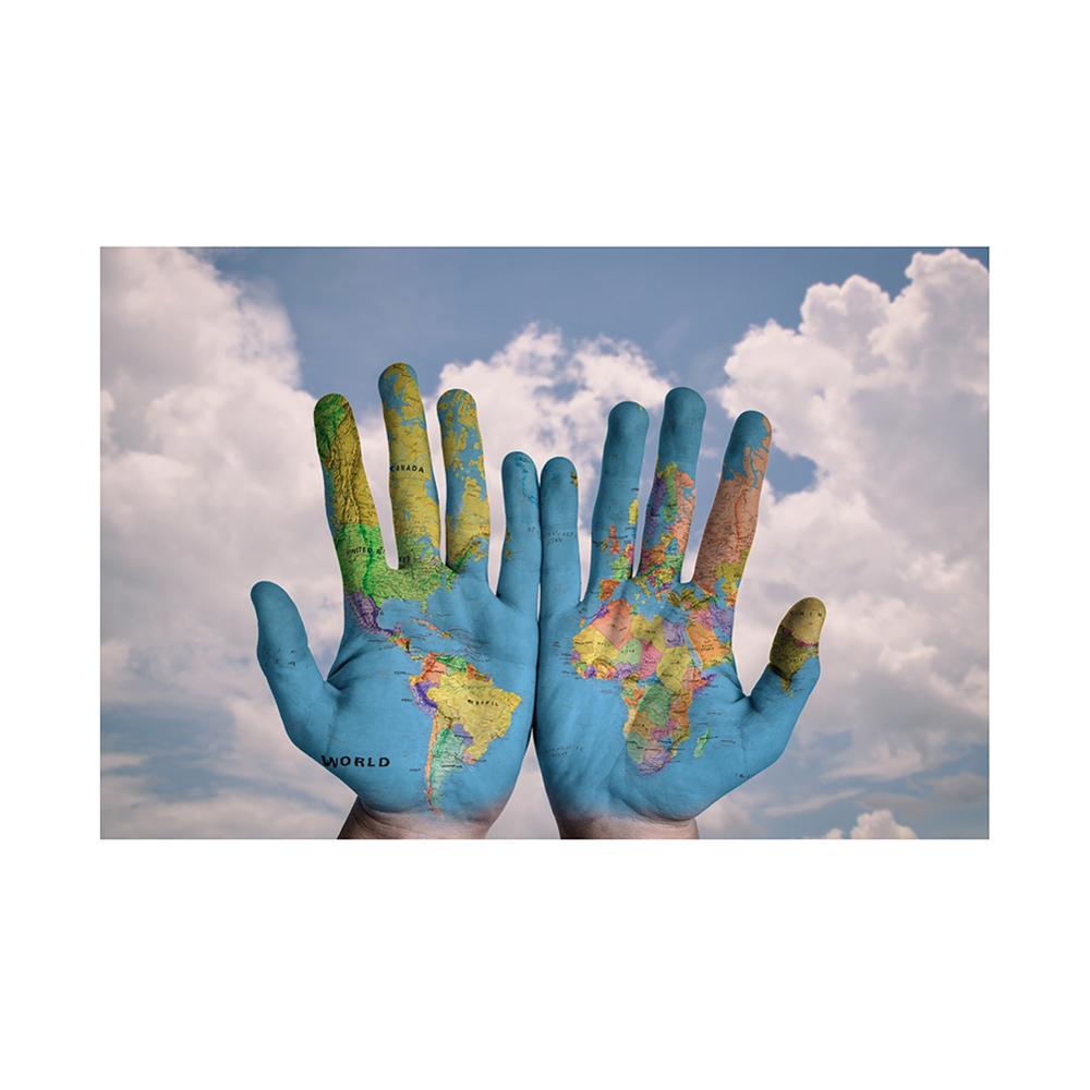 150x100cm World Map Theme Home Office Wall Decor Painting Photo Studio Background Props