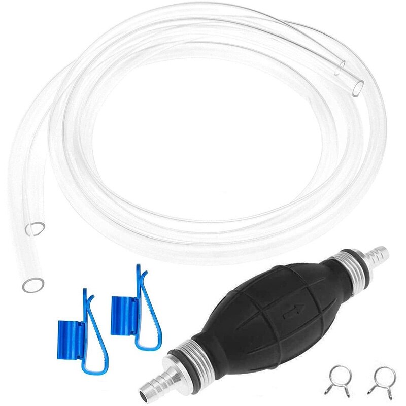Siphon de pompe de transfert de carburant, adapté au réservoir de poissons d'eau liquide à essence, avec 2 tuyaux en PVC durables, portables et largement utilisés: Default Title