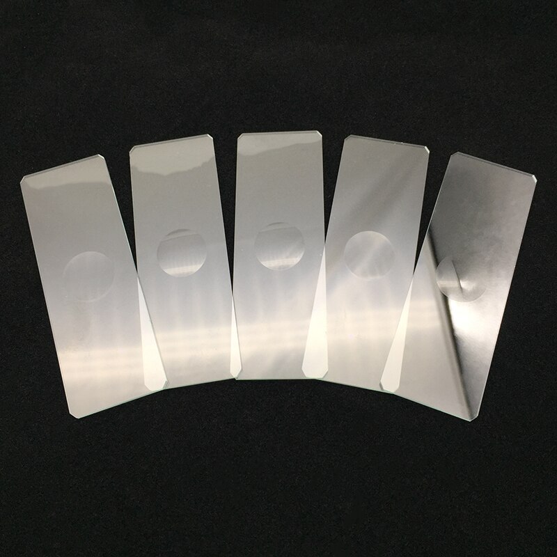 5 Pieces Blank Glass Slides Single Concave Double Concave Glass Slides Reusable for Biological Microscope Lab Equipment