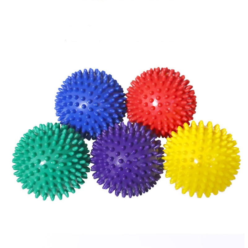 Fitness PVC Hand Massage Ball PVC Soles Hedgehog Sensory Training Grip the Ball Portable Physiotherapy Ball Diameter 7cm