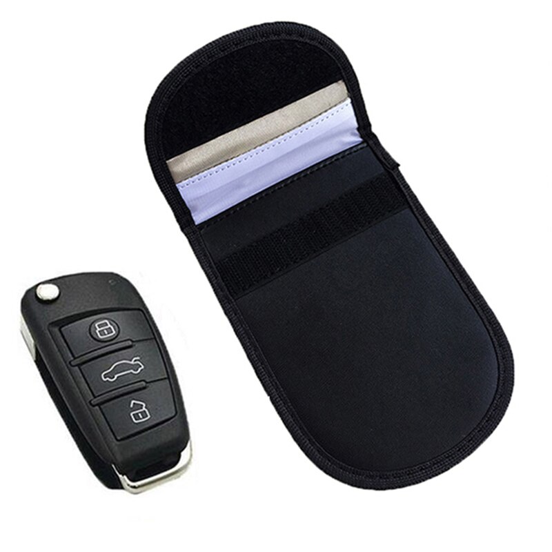 Capa de chave de carro faraday 1 peça, carteira para cartão de identidade, bolsa bloqueadora rfid, bolso para blindagem de sinal fob, carteira para proteção da privacidade bag1001