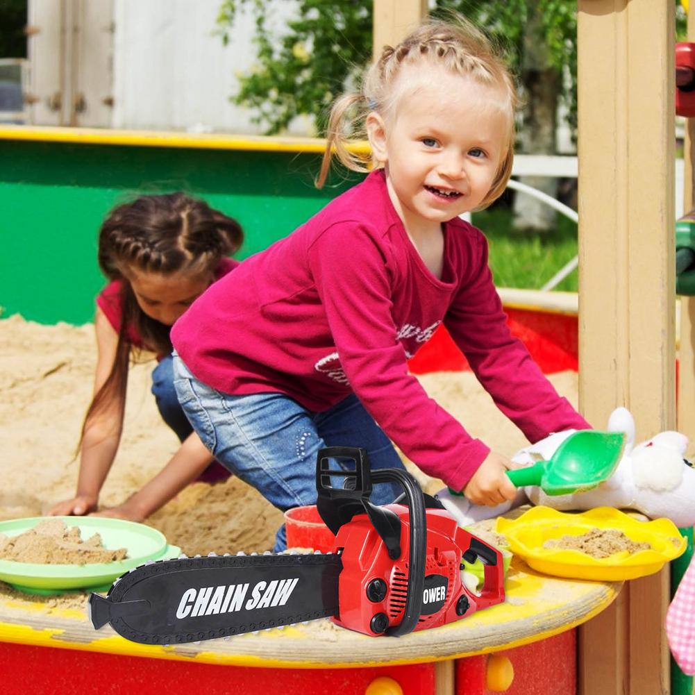 Strumento di costruzione del giocattolo della motosega elettrica dei bambini di DIY con il suono realistico attrezzo da giardino giocattoli Power Chainsaw Spin Weeder Puzzle Game