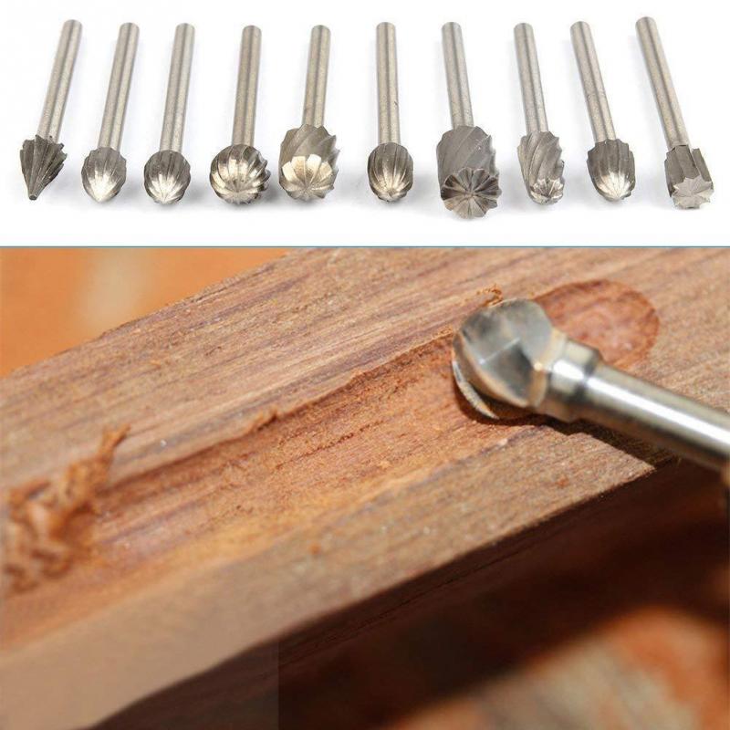 20 Pcs Rotary Tools Woodworking Carving Set High Speed Steel Drilling Shank File Engraving Tungsten DIY