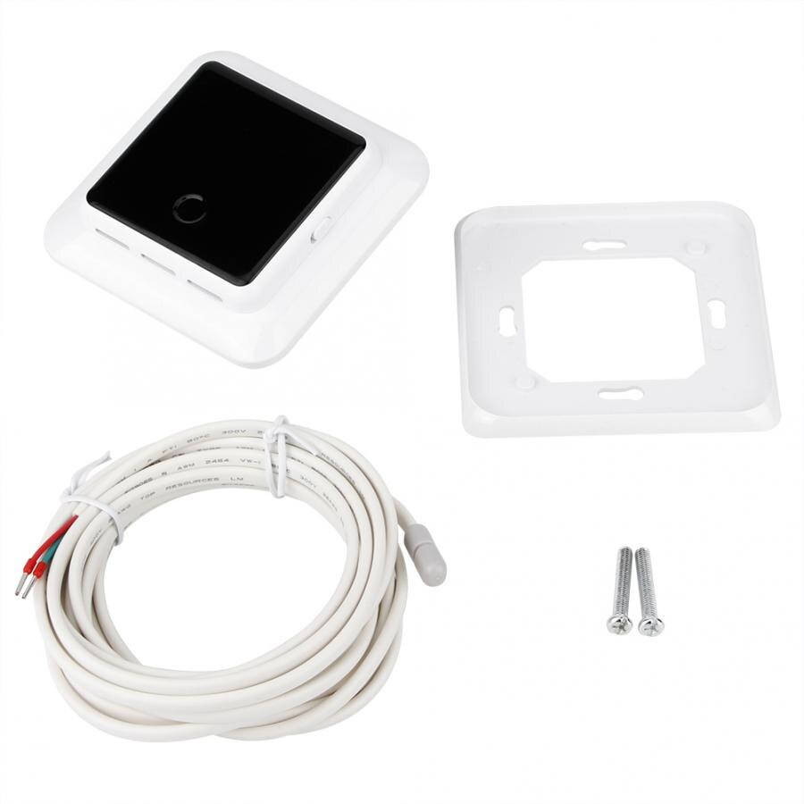 16A Touch Screen Temperature Controller Touch Screen LCD Floor Electric Programming Heating Thermostat Temperature Controller