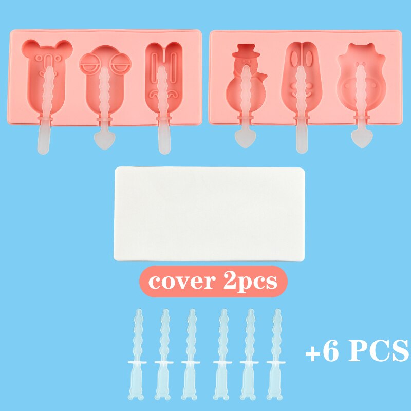 Siliconen ijsvorm van voedingskwaliteit, ijsblokjesmachine, siliconen mal, ijsvorm, ijslollyvorm, keukenaccessoires: 2 stuks stijl 04