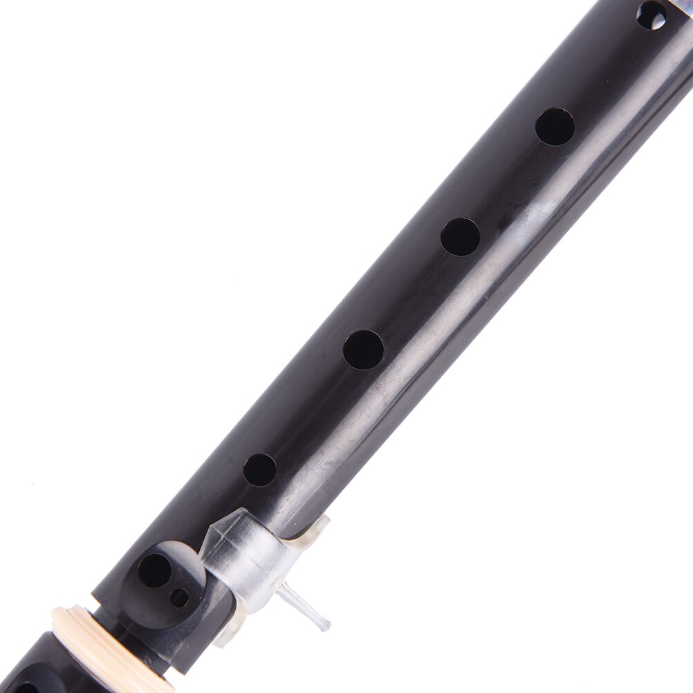 8 huller justerbar abs klarinet sopranoptager fløjte musikinstrument + rengøringsstang piccolos tilbehør 325 x 33 x 33mm