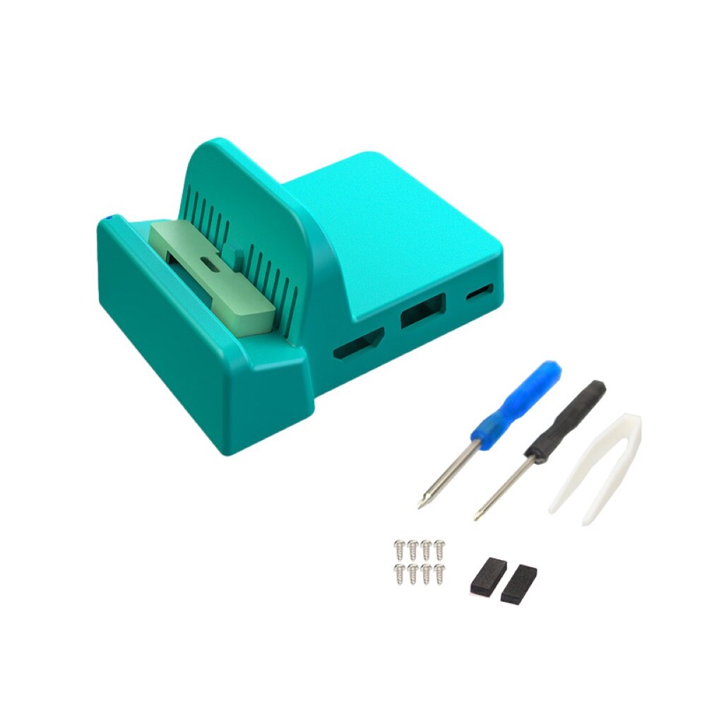 Stazione di Ricarica Nintendo Switch - Supporto Portatile - Convertitore TV - Supporto Gioco: Blu