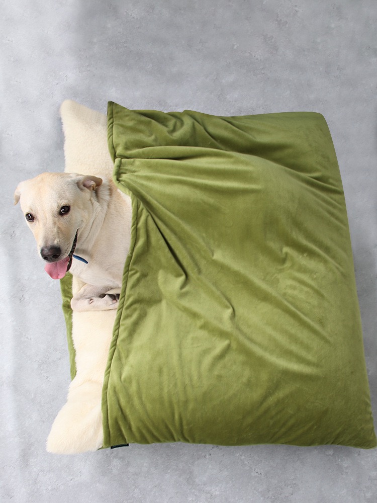 Camas y muebles Cama para mascotas para perros con cubierta extraíble Perrera grande Bolsa cálida para perros con manta Casa para perros grandes Accesorios para mascotas