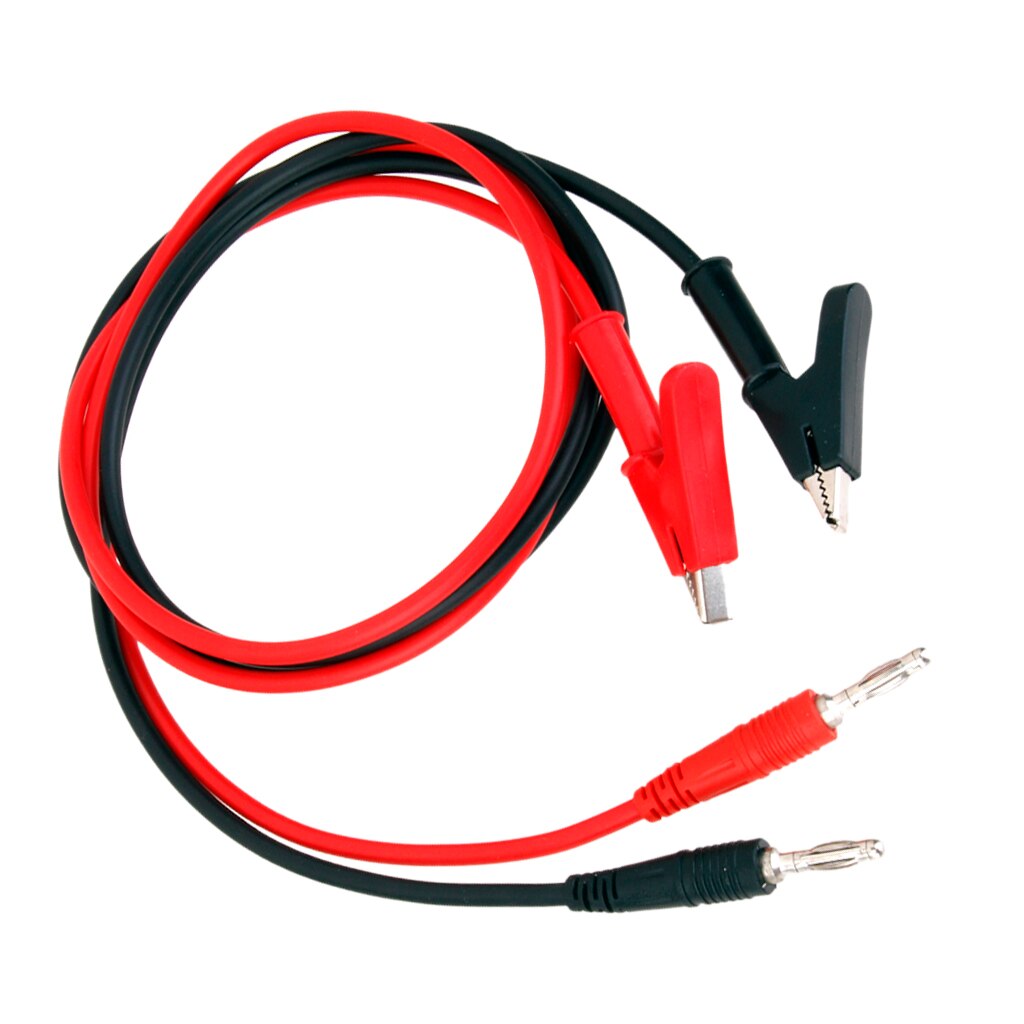 2 Pcs 15A Banana Plug 4 Mm Auto Batterij Clip Klemmen Alligator Clips Kabel
