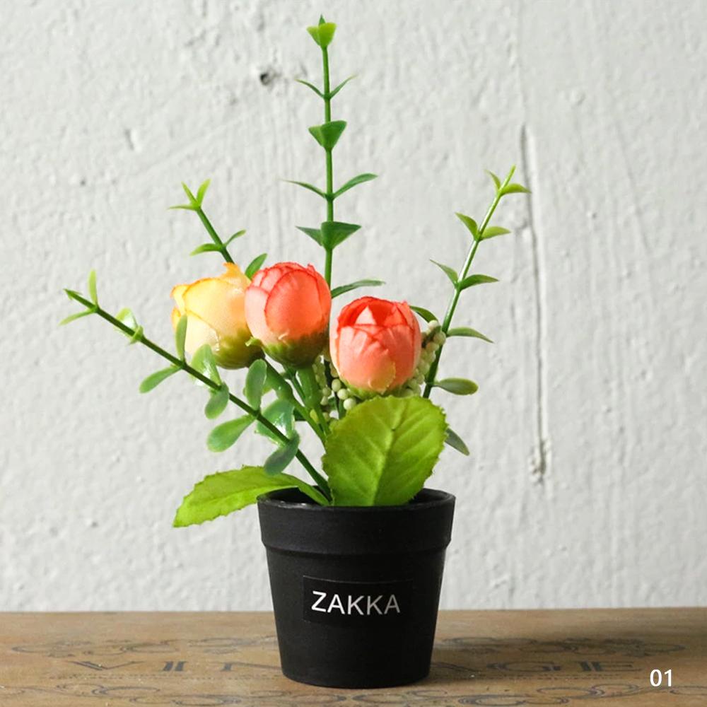 Artificial Plastic Succulents Flower Potted Plant No Pot Eco-Friendly Simulation Home Office Desktop Festive Decoration