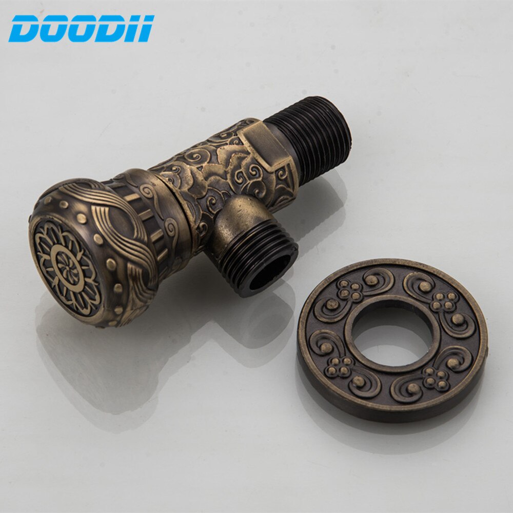 DooDii Antique Bronze Angle Valve 1/2&quot;malex1/2 Kitchen Bathroom Accessories Angle Valve for Toilet Sink Water Stop Valve Toilet