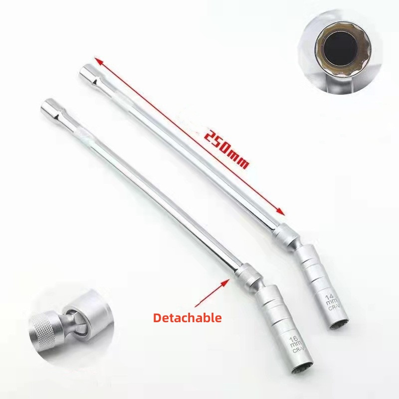 14mm verktyg för borttagning av tändstift, skiftnyckel, magnetisk hylsa, 3/8- tums 12-- punkts vridbar ljusnyckel 16mm 16mm magnetiska utdragbara tändstift