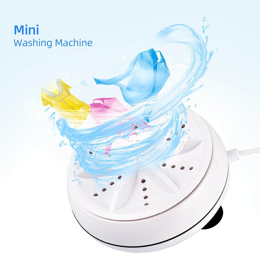 3 In 1 Mini Ultrasone Wasmachine Turbo Wasmachine Wasserij Draagbare Wasmachine Met Usb Kabel Handig Voor Reis