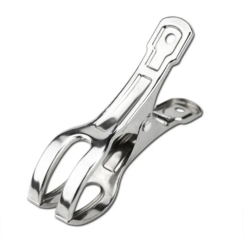 6 uds 9Cm Clip de tela de acero inoxidable resistente Clips grandes para toallas de playa pinzas para ropa alfileres Clips colgantes de Metal para toallas de ropa