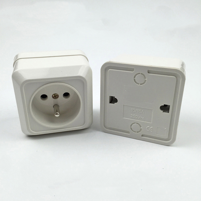 2x French Standard Wall Socket - 16A AC 250V Outlet - Residential Use