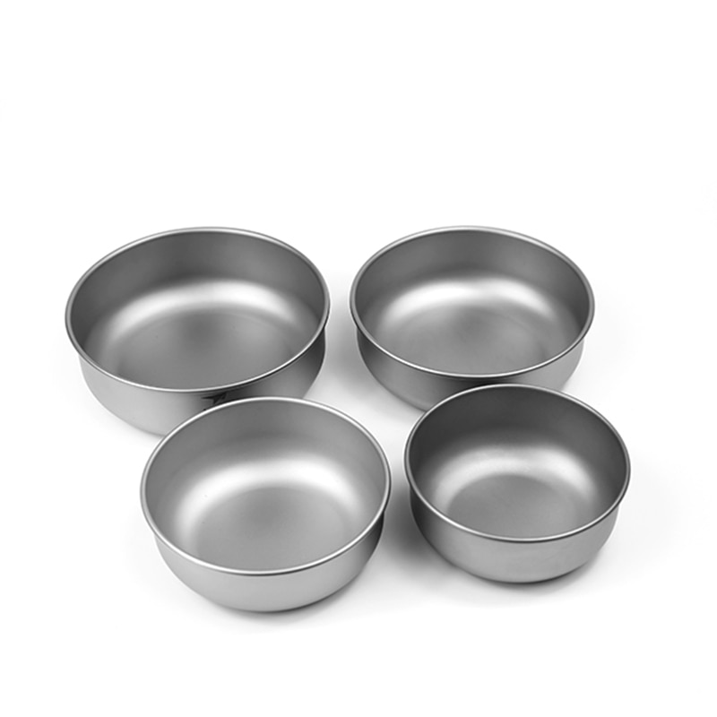 Porslin skål titan skålar utomhus vandring resa picknick kokgryta bärbar ultralätt camping skål 300ml-600ml