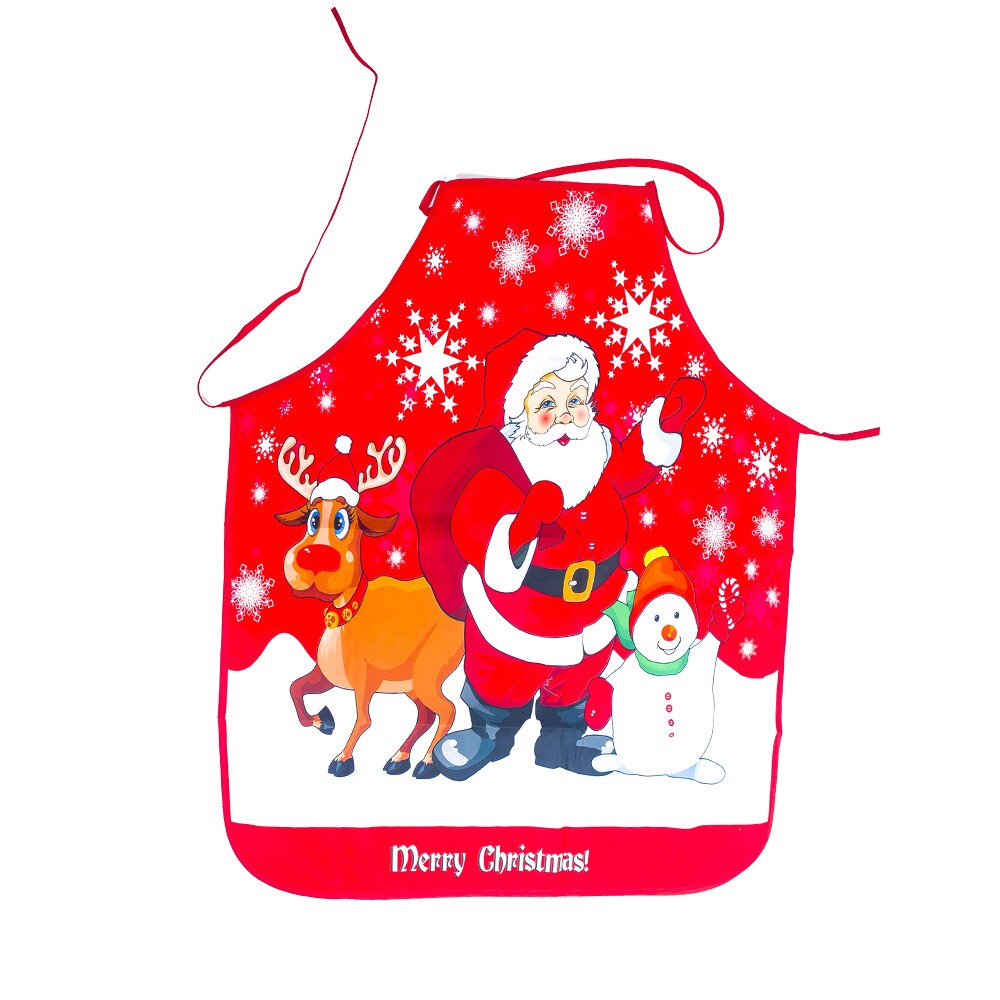Christmas Aprons Adult Santa Claus Aprons Women and Men Dinner Party Decor Home Kitchen Cooking Baking Cleaning Apron: e