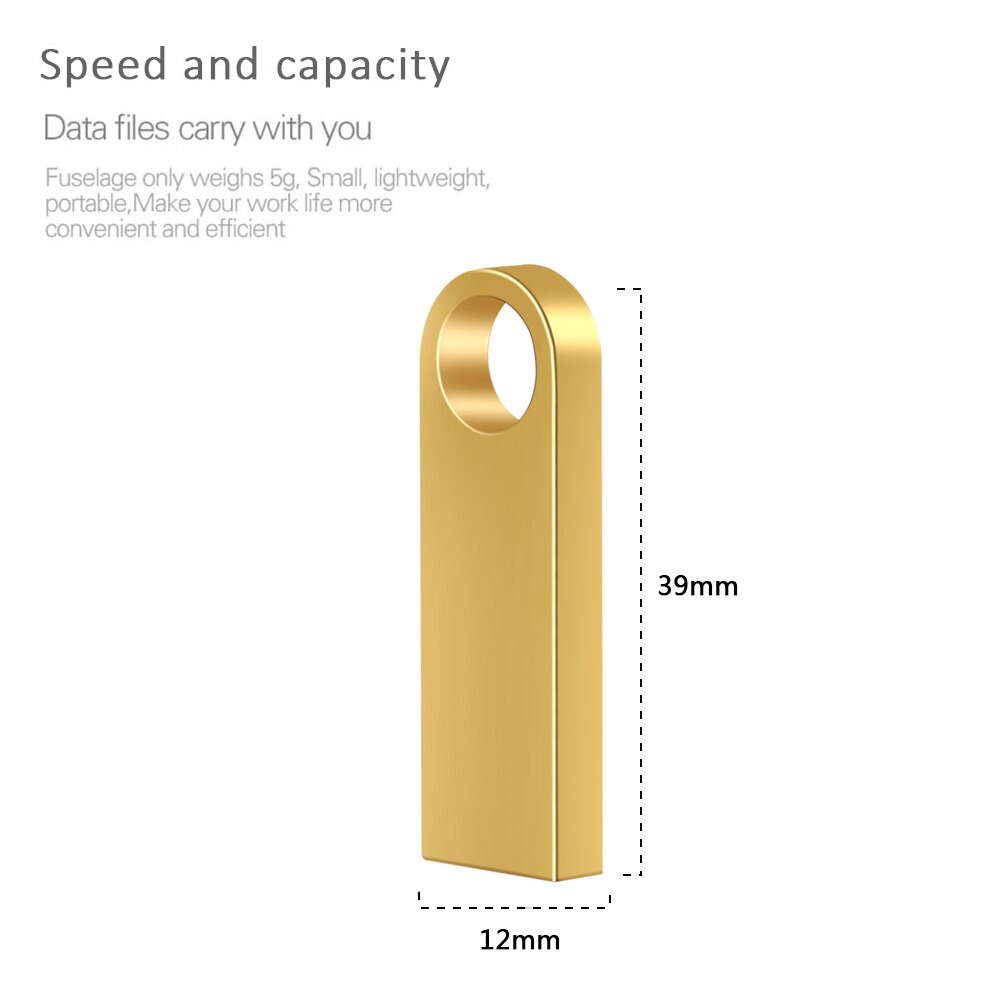 High Speed Pendrive 128GB 64GB 32GB 16GB 8GB Metal USB 3.0 Flash Drive Waterproof Memory Stick 8 16 32 64 128 GB USB Flash 64GB