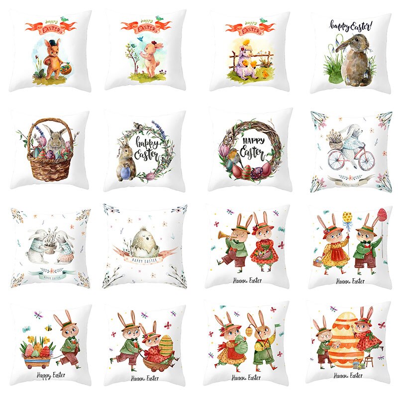 Kids Kussensloop Brief Kussenhoes 45*45 Sierkussen Covers Decor Kussens Bank Polyester Bloemen Home Decor Kussenslopen