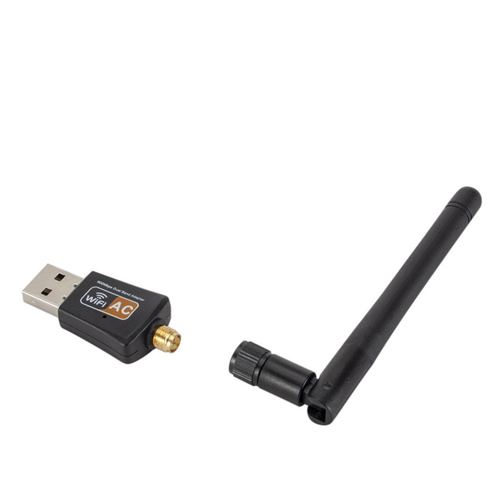 802.11AC Dual Band 600Mbps Wireless USB Wifi Adapter Dongle For Windows For Mac 2.4GHz/5GHz 2DBi Antenna for desktop laptop PC