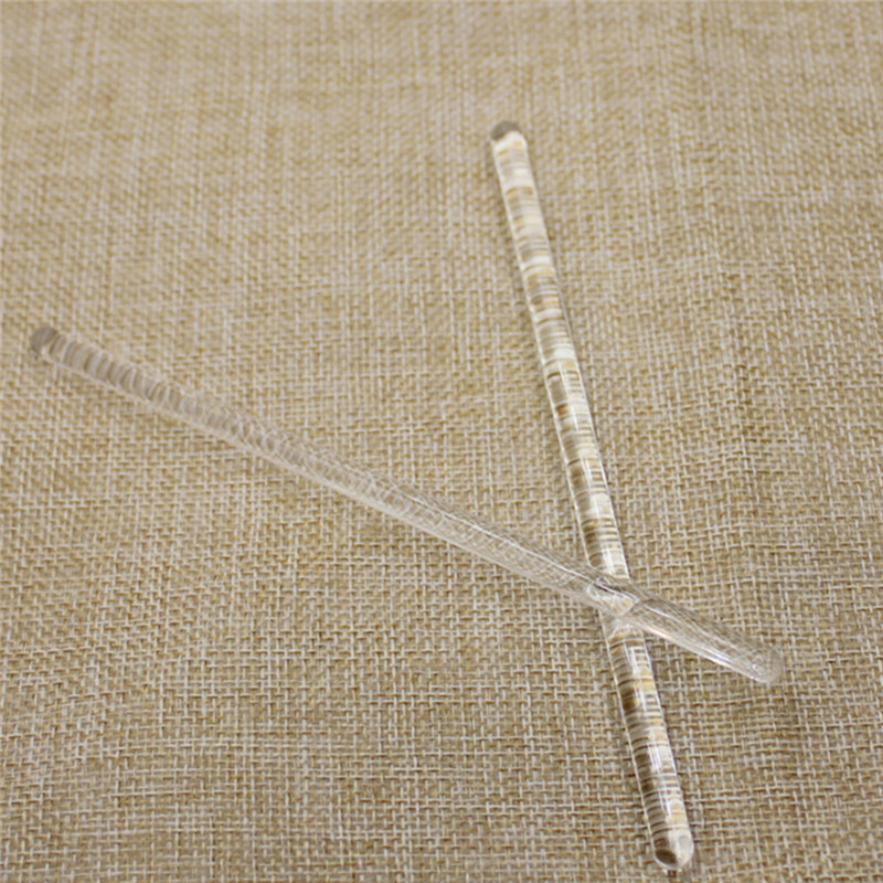 15CM Lippenstifte Glas Rühren Stange Runde Kopf transparent Glas Rühren Bar Feste Länge 15cm Lippenstift Rühren Stock Werkzeug p13