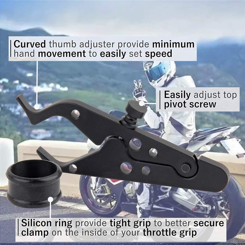 Universal cnc motorcykel cruise control gasspjæld lås hjælpe holder lindre stress gasspjæld kontrolsystem greb sort
