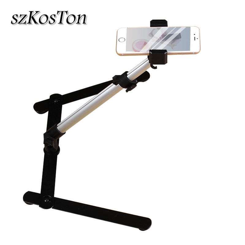 Regolabile desktop di tiro Del Telefono Basamento Della Staffa impostato mini Monopiede + clip di Telefono foto studio Del Basamento kit per Spettacolo Dal Vivo di Ripresa video
