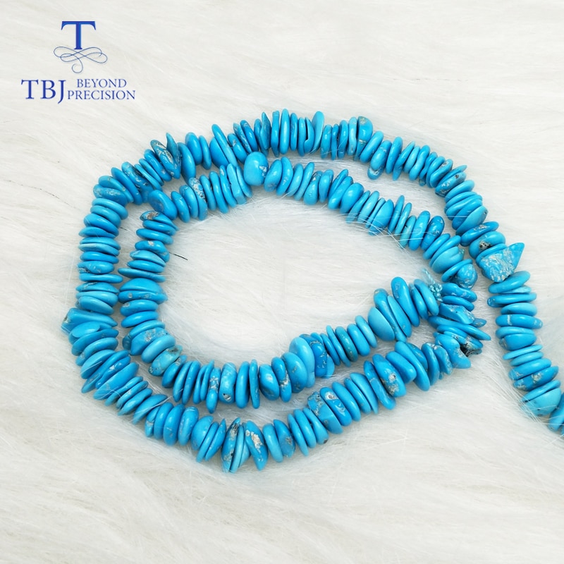 Tbj, Natuurlijke Amerikaanse Turquoise Losse Kralen Voor Diy Edelsteen Sieraden, Voor Uw Sieraden, prijs Voor Een Streng