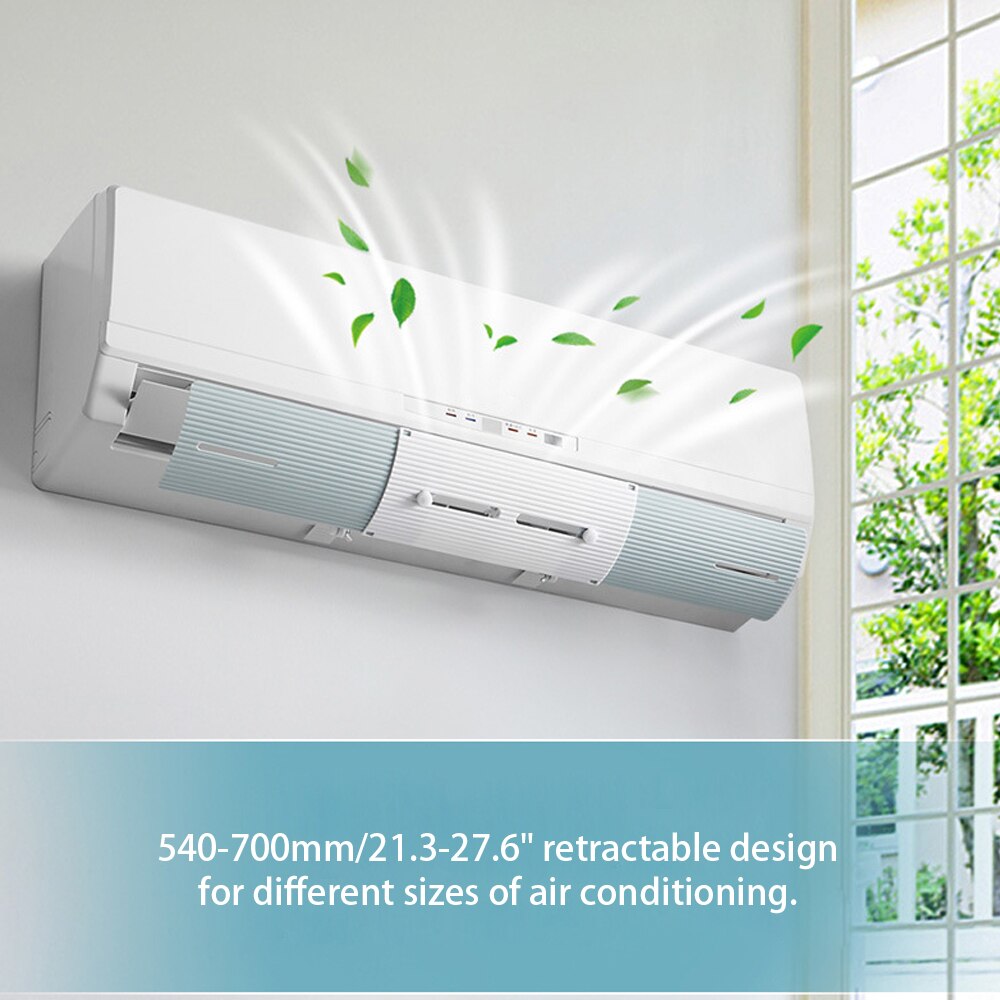 Adjustable Air Conditioner Cover Windshield Airconditioner Deflector Baffle Shield Wind Guide Month Straight Anti-wind Shield